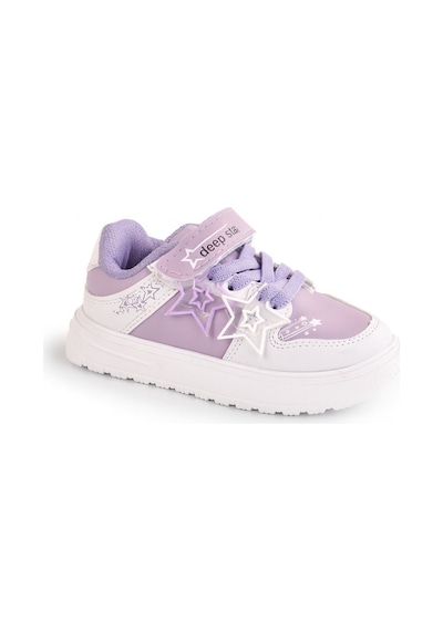 Kız Çocuk Yıldız Detaylı Sneaker Ayakkabı Lila