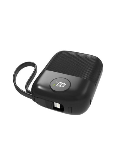 S-link Mp110 10000mah Pd22.5w Type-c+lightning Kablolu Siyah Pil Şarj Cihazı Powerbank Siyah