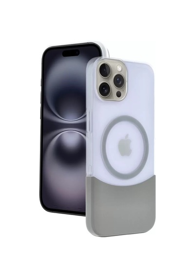 Joko Apple Apple iPhone Uyumlu  15 Pro Max Velar Magsafe Kapak - Natural Grey Gri