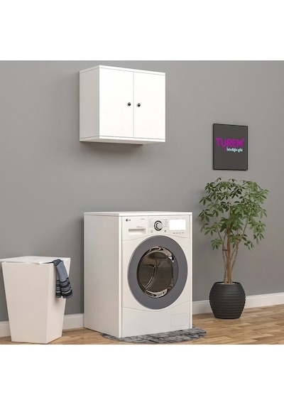 Feza Çok Amaçlı Makina Üstü Dolap Mdf Siyah Feza Çok Amaçlı Makina Üstü Dolap Mdf Siyah