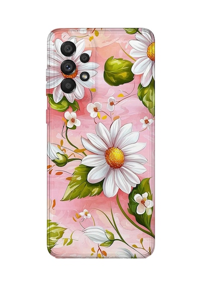 Samsung Galaxy M52 Uyumlu Baskılı Şeffaf Telefon Kılıfı Koleksiyon: Pastel Flowers 9