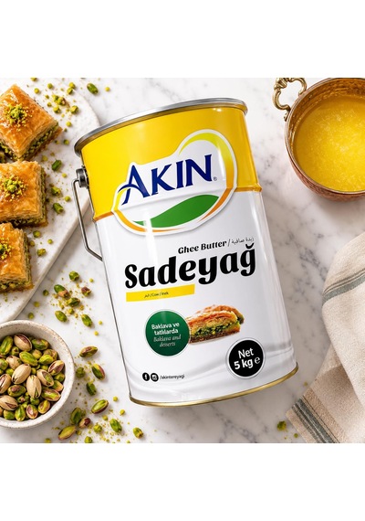 Akın İnek Sade Yağ 5 Kg Baklava, Pastacılık Ve Profesyonel Mutfak Yağı