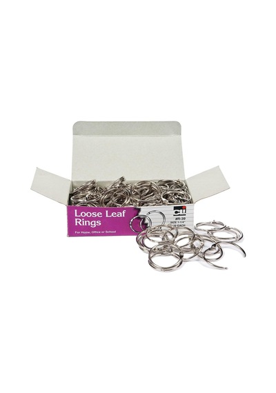 Charles Leonard Inc. Loose Leaf Rings, 1.25 İnç Çap, Silver, 100 Box R39 By Charles Leonard