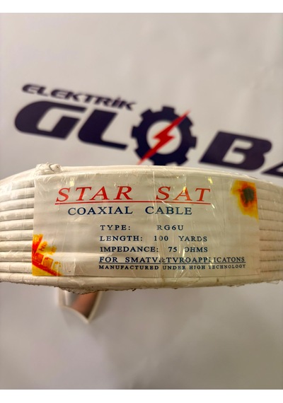 Starsat Anten Kablosu 100 Metre Rg6u Koaksiyel Tv Ve Uydu Alıcısı Sinyal Kablosu