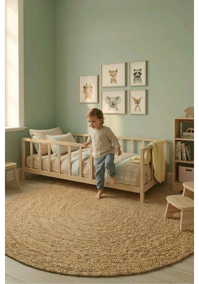 Star Montessori Bebek Ve Çocuk Karyolası Unisex Doğal Ahşap Yatak Kahverengi Star Montessori Bebek Ve Çocuk Karyolası Unisex Doğal Ahşap Yatak Kahverengi