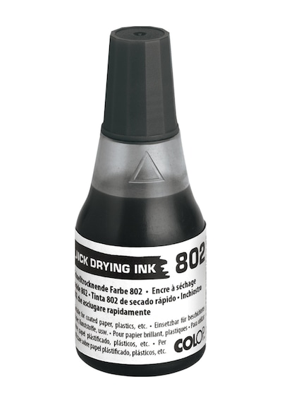 Colop 802 25ml Çabuk Kuruyan Mürekkep Siyah Siyah