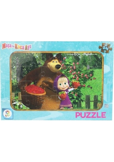 Laço Kids Ms7537 Masha Koca Ayı 24 Parça Frame Puzzle