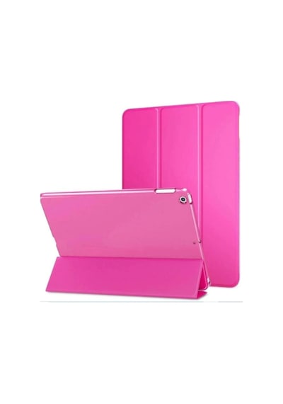 Apple Uyumlu iPad 5. 6. Nesil 2017 2018 9.7" Inc Kılıf Smart Cover Katlanabilir Standlı Akıllı Kapak Pembe