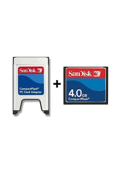 Sandisk 4Gb Compact Flash Kart + Pcmcıa Adaptör