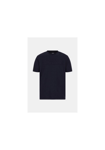 Guess Erkek Önü Logolu T-shirt L Siyah