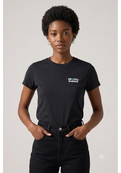 Levi's Kadın Siyah Basic T-shirt 17369-2933