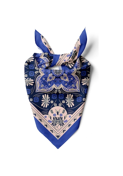 Navy Kadim Harmoni Desen 55x55cm Bandana/fular Çok Renkli