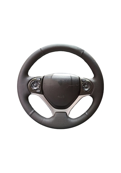 Honda Civic fb7 2013 derisi sökülmeden yapılmaya uygun spor direksiyon kılıfı siyah dikiş