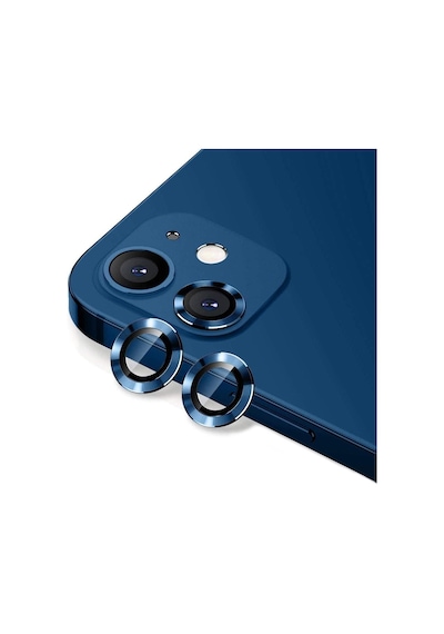 Apple Uyumlu iPhone 11 / 12 / 12 Mini Raze Metal Kamera Lens Koruyucu Mavi
