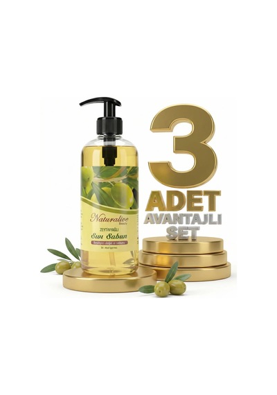 Naturalive Zeytinyağlı Sıvı Sabun 3x500 Ml
