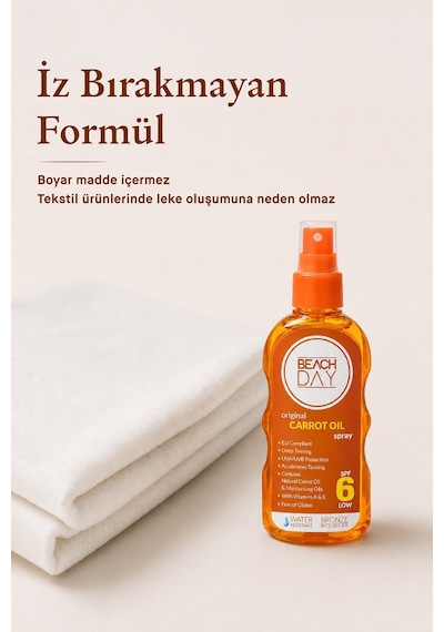 Beach Day Havuç Yağı Özlü SPF 6 Bronzlaştırıcı Sprey 150 ML