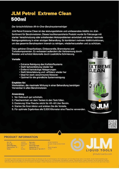 Jlm Benzin Extreme Clean 500 Ml Petrol Extreme Clean