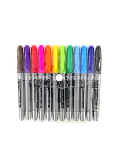 Kraf Permanent Marker 12 Renk N 615G