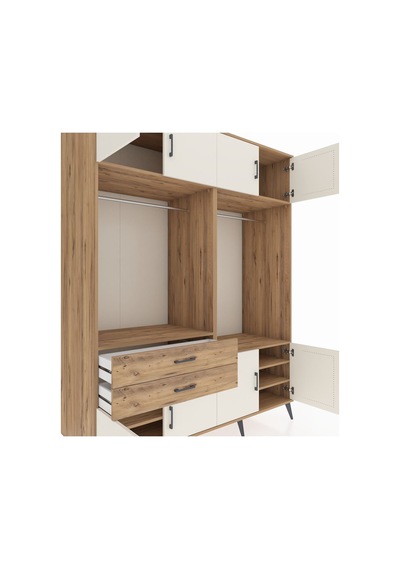 Kronos Gardrop 7 Raflı 2 Çekmeceli 2 Askılı 176x59x221 Çam-aytaşı/çam Aytaşı/çam Kronos Gardrop 7 Raflı 2 Çekmeceli 2 Askılı 176x59x221 Çam-aytaşı/çam Aytaşı/çam