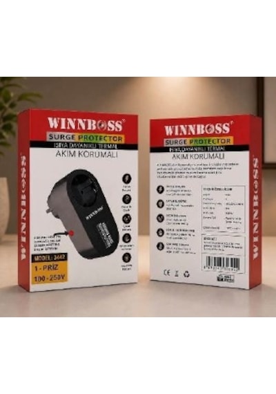 Yüksek Isıya Dayanıklı Kısa Devre Korumalı Tekli Termal Akım Korumalı Priz Winnboss 3442 kablosuz