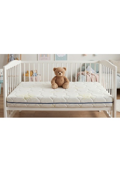 12Cm Aloe Süngerli Bebek Çocuk Beşik Yatağı 70x110 Yıkanabilir Kılıflı Park Yatak Oyun Parkı