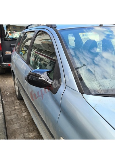 Peugeot 206 Batman Ayna Kapak Piano Black - M4 Model Parlak Siyah