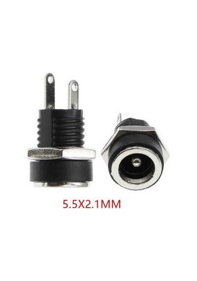 Ic-258b 2.1mm Dc Somunlu Korumalı Jak 8mm Standart