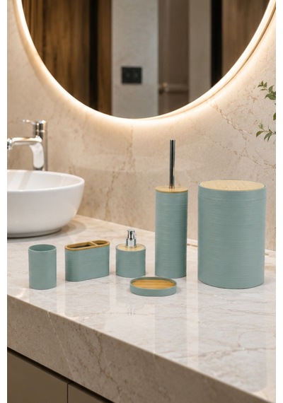 Vıchy Banyo Seti Vıchy-7229 6 Prç Morandi Blue X12 Mavi