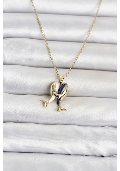 316l Çelik Zincir Gold Renk Dolphin Model Kadın Kolye Çok Renkli 91354816