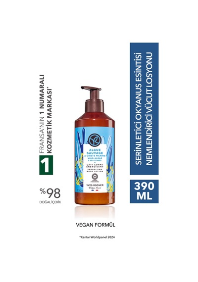 Yves Rocher Vücut Losyonu - Nemlendirici Ve Besleyici Serinletici Okyanus Esintisi-vegan-390ml