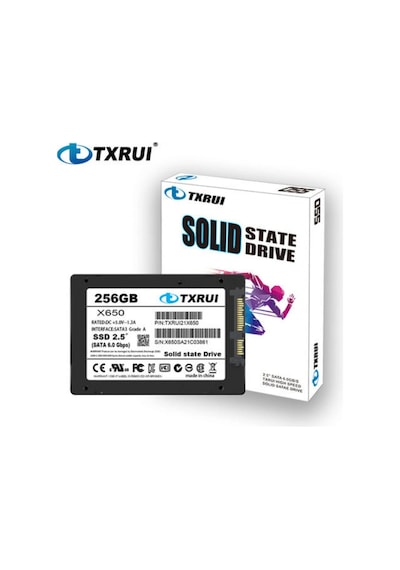 Txruı X650 256gb Ssd Harddisk 500mb/s 300mb/s 2.5 İnch Sata3 Internal Ssd