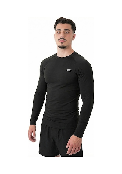 Musclecloth Tech Uzun Kollu T-shirt Siyah