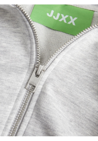 Jack & Jones Kadın Logo Baskılı Fermuarlı Sweatshirt - Alfa - 12258450 Light Grey Melange Açık Gri Melanj Jack & Jones Kadın Logo Baskılı Fermuarlı Sweatshirt - Alfa - 12258450 Light Grey Melange Açık Gri Melanj