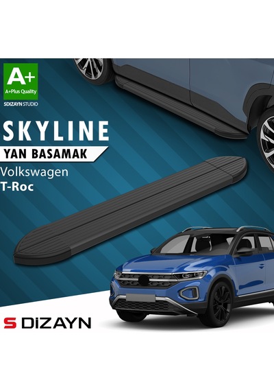 S-dizayn Vw T-roc Skyline Siyah Yan Basamak 173 Cm 2019 Üzeri A+ Kalite