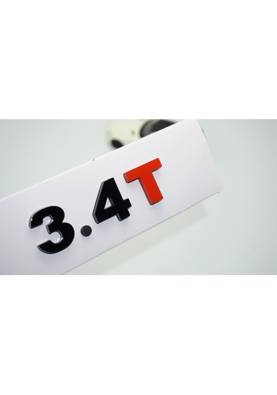 Dk Tuning 3.4t Bagaj Siyah Kırmızı Yazı Logo Volkswagen İle Uyuml