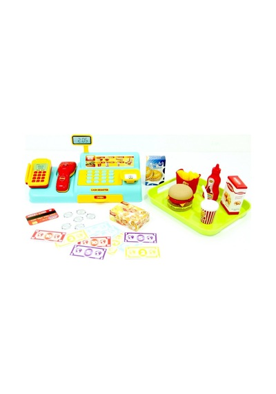 Shop-joy Yazar Kasa Ve Burger Seti 2 İn 1 Eğitici Yazar Kasa Oyun