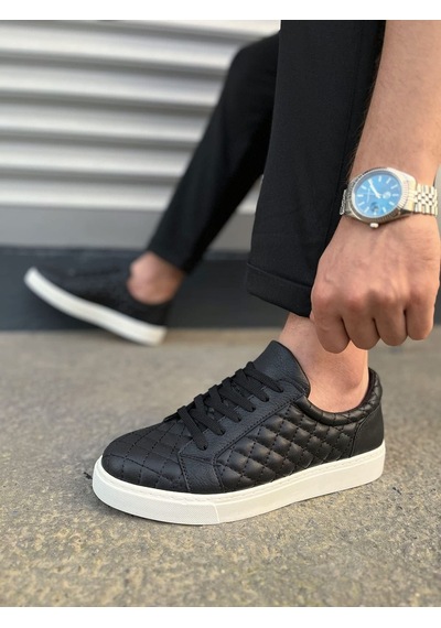 Aymood Jy166 Prestige Bağcıklı Cilt Kapitone Desenli Erkek Günlük Sneaker Ayakkabı Cbt - Siyah Aymood Jy166 Prestige Bağcıklı Cilt Kapitone Desenli Erkek Günlük Sneaker Ayakkabı Cbt - Siyah