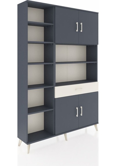 Arges Dolap 10 Raflı Tek Çekmeceli 4 Kapaklı 132x30x195 Antrasit-antrasit/aytaşı Antrasıt/aytası Arges Dolap 10 Raflı Tek Çekmeceli 4 Kapaklı 132x30x195 Antrasit-antrasit/aytaşı Antrasıt/aytası