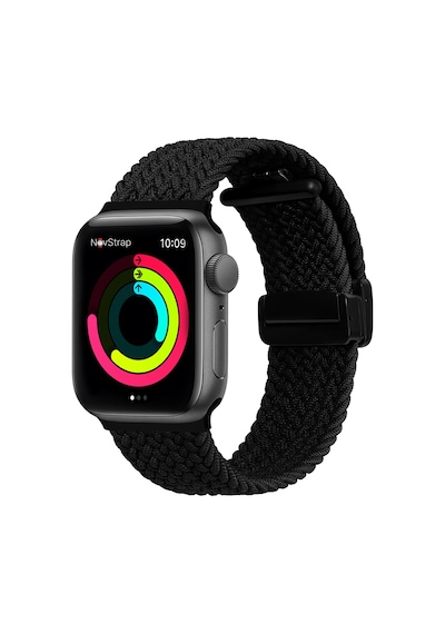 Novstrap Apple Uyumlu  Watch Ultra 49 MM İle Kordon Magnet Tokalı Flexible Elastik Örgü Kayış