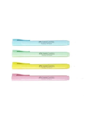 Faber-castell Faber Castell 38 Texliner Pastel 4'lü Kalem