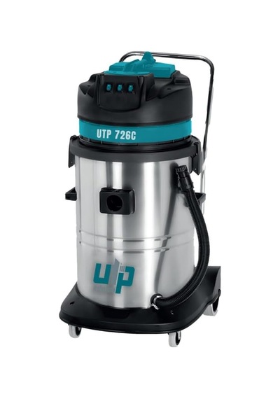 Utp 726c Endüstriyel Tip Islak Kuru Elektrikli Süpürge, 3 Motorlu 3600w Yüksek Emiş Gücü, 72 L Paslanmaz Çelik Gövde, Sanayi Tipi Ağır Hizmet Süpürücüsü