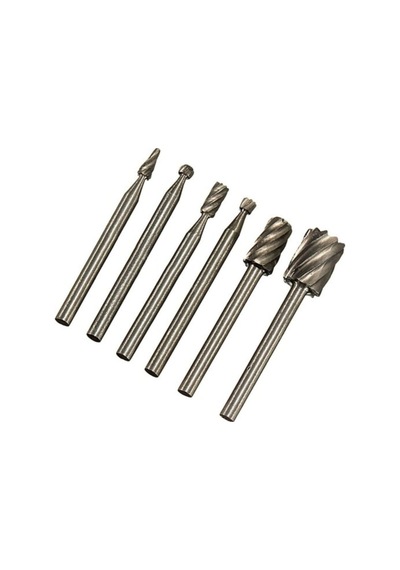 Merttools Ahşap Spiral 6 Parça Inceltme Gravür Harf Yazı Yazma Uçları Ahşap Oyma Freze Gravür