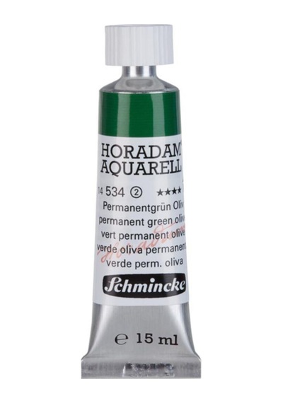Schmincke : Horadam Aquarell Artist Sulu Boya : 15 Ml Tüp : Seri 2 534 Permanent Green Olive