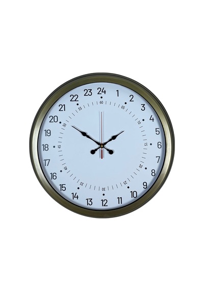 40 Cm Eskitme Metal 24 Saat Göstergeli Özel Tasarım Duvar Saati Pl-4097e