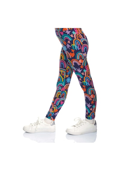 Lovetti Kız Çocuk Brave & Happy Desen Tayt 1200 Çok Renkli