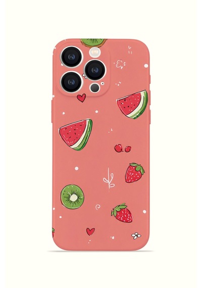 Apple iPhone Uyumlu 16 Pro Vorian İnce Kamera Korumalı Mika Kılıf Summer Fruit Crush Summer Fruit Crush Mika