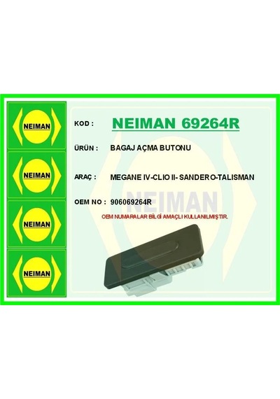 Bagaj Açma Butonu Megane Iv-clıo Iı- Sandero-talısman 1