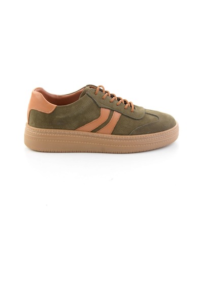 Bambi Yeşil Nubuk Hakiki Deri Kadın Sneaker K01753222201
