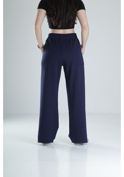 Cocopelli Yan Şerit Detaylı Lacivert Oversize Eşofman Coc1324