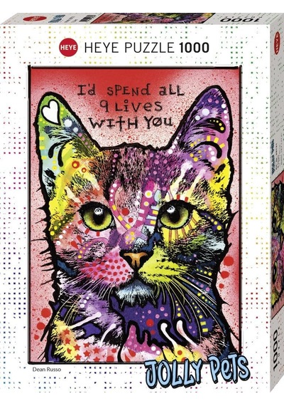Puzzle 1000 Parça Dokuz Canlı Kedi Hey29731 Standart